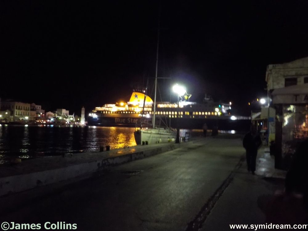 The Blue Star in Yialos, early evening