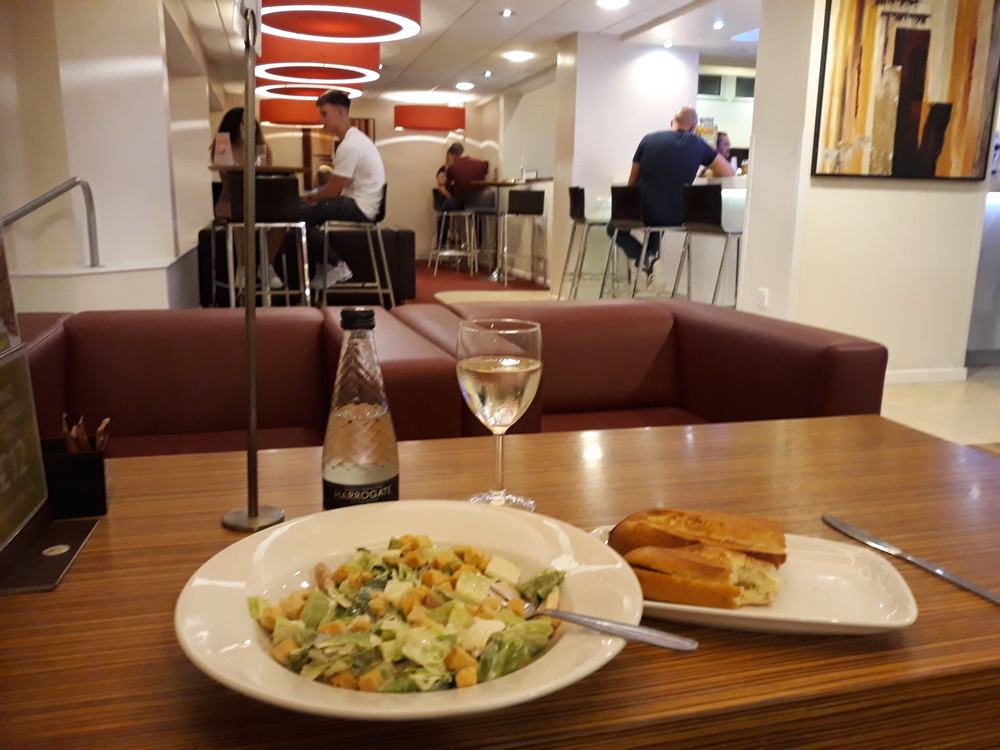 Travelodge salad and a glass of wine, £20.00 thank you!