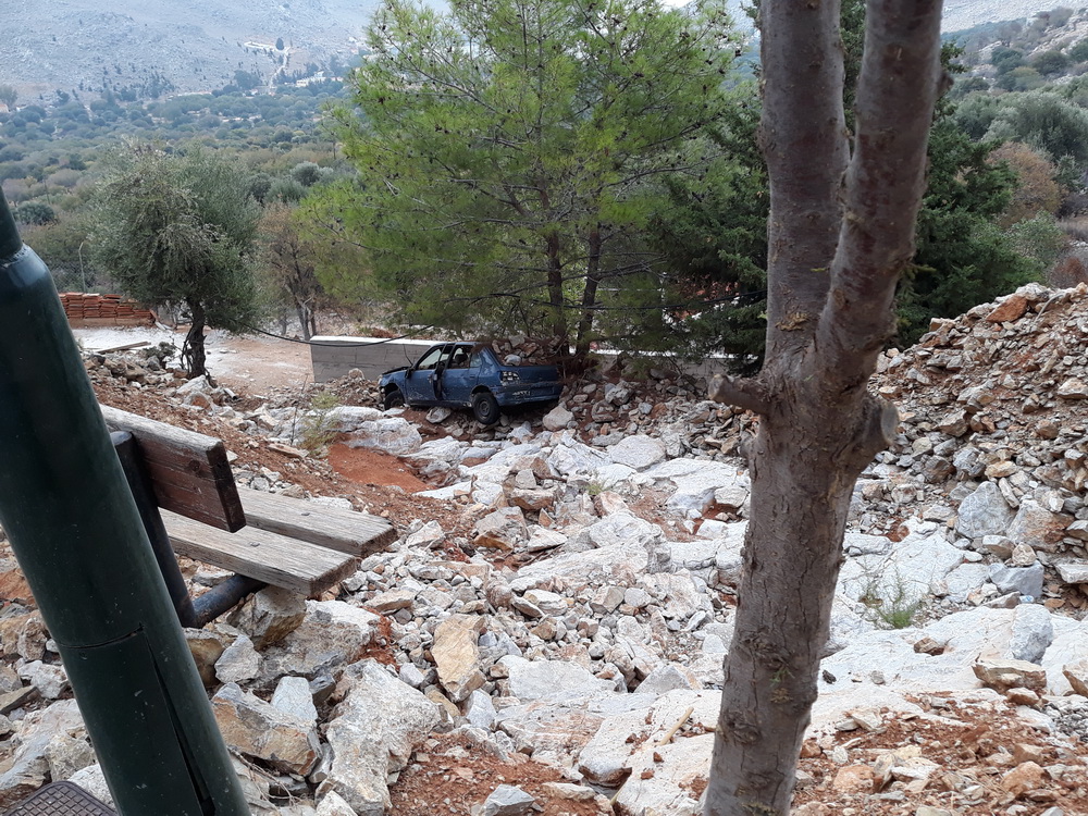 Although work is progressing to fix the upper village after the storm of 2017, there are still some places that need work.