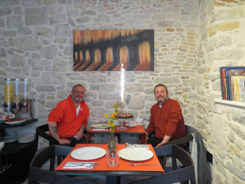 Split, Croatia for birthday 55, and a cake from the hotel