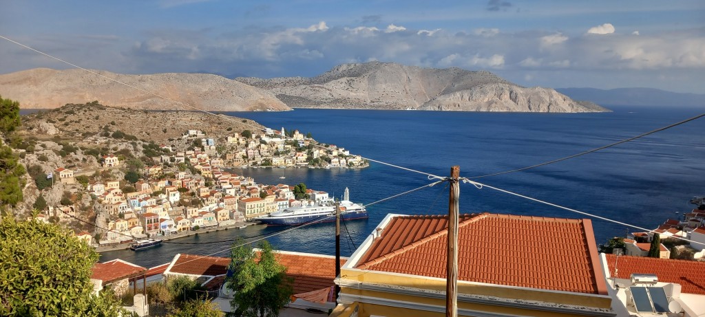 Could this be the last of the summer cruise ships? Was it sheltering from the bad weather yesterday?