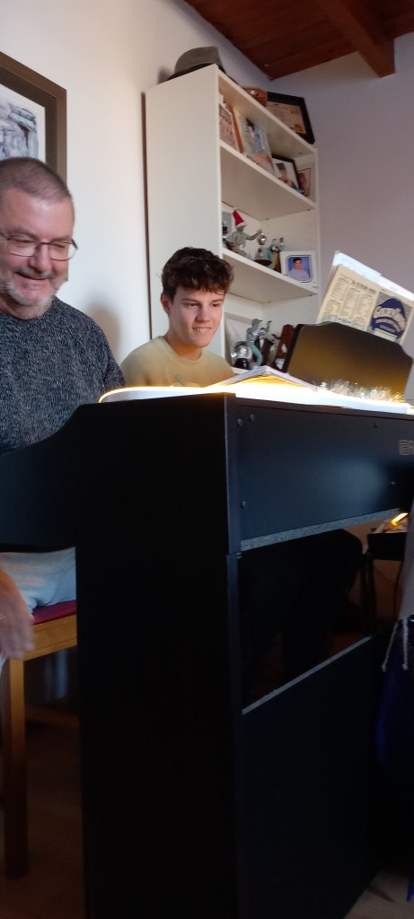 Duetting with my star pupil.