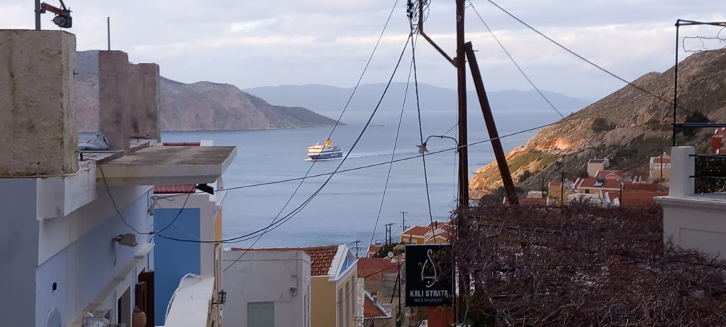 See things from a different angle. Last night's Blue Star arival.