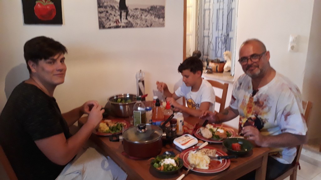 Apparently, the boys were with us for lunch or dinner on this day four years ago - what a difference four yeasr makes!