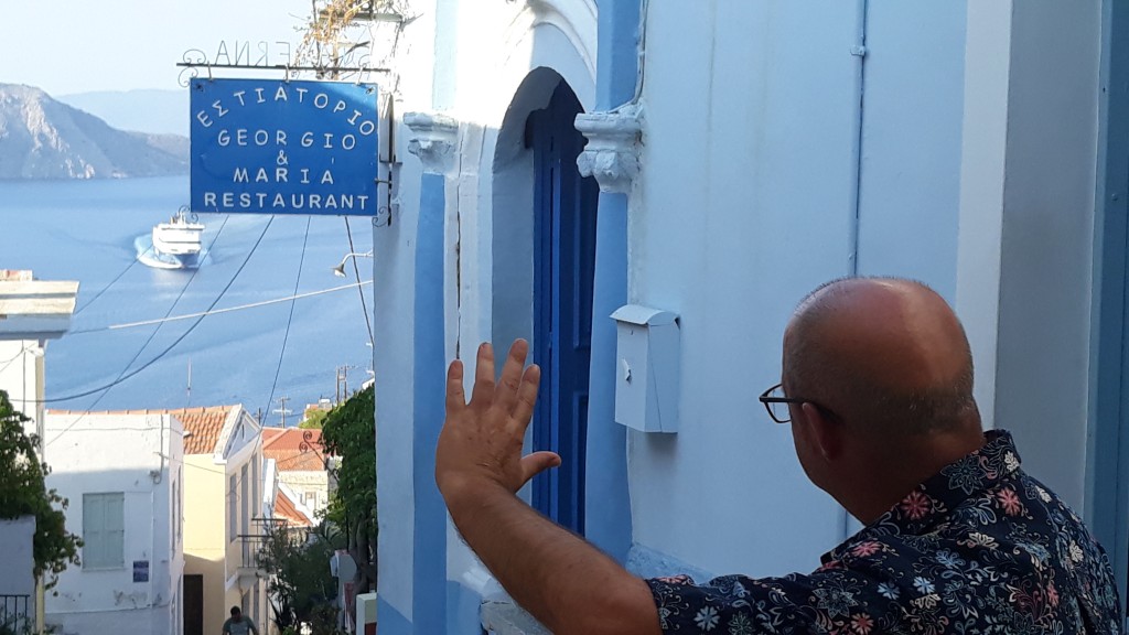 Don't know who he was waving off...