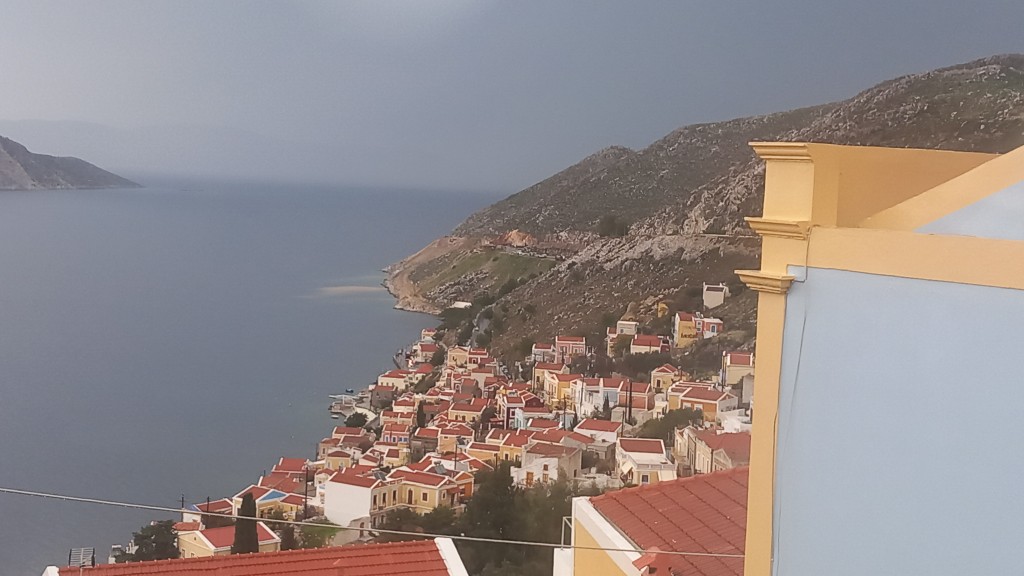 Topsoil washed down into the sea.